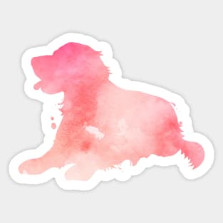 Pink Golden Retriever Sticker